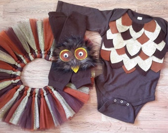 Owl Costume, Owl birthday, baby girl costume, baby owl costume, girl costumes, baby owl costume