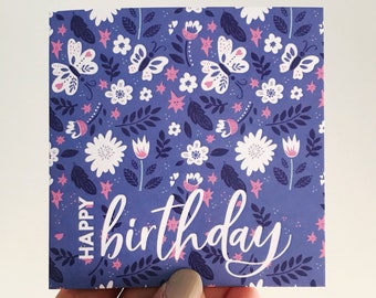 Fluttering By Birthday Card