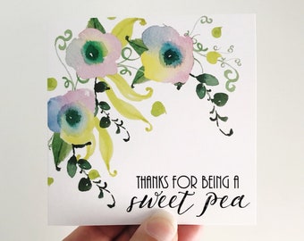 Thanks Sweetpea Mini Card