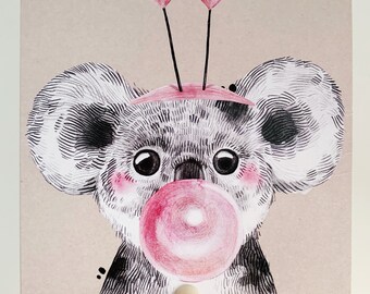 Cute Blank Card {KATIE THE KOALA}