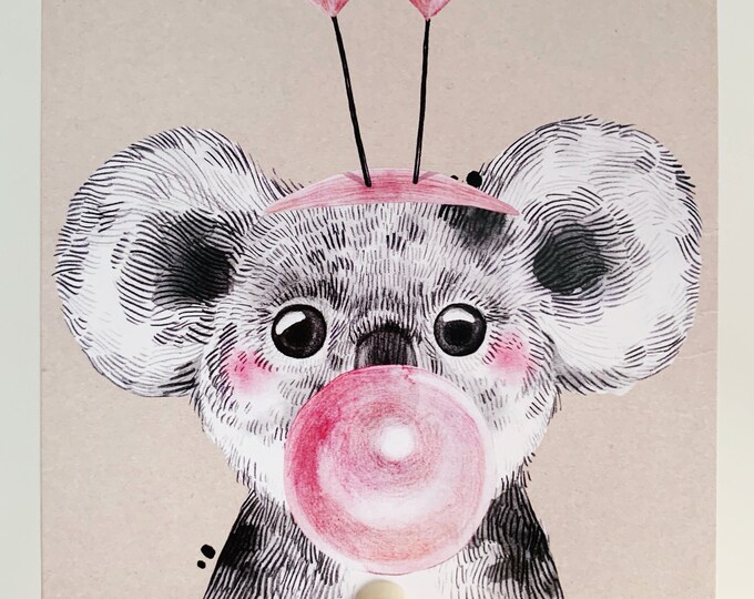 Featured listing image: Cute Blank Card {KATIE THE KOALA}