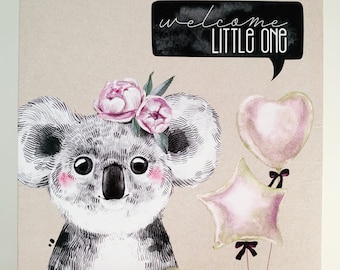 Welcome Baby Card {KATIE THE KOALA}