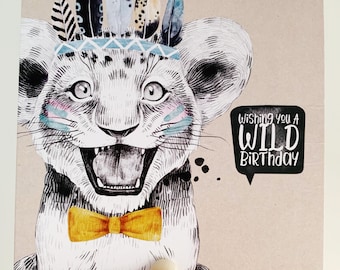 Birthday Card {CALVIN THE CUB}