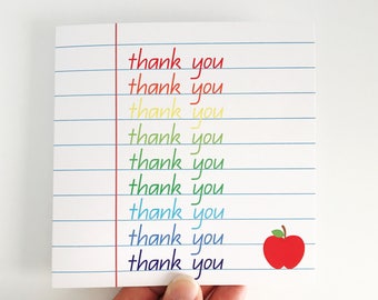 Thank You Teacher Card {RAINBOW}