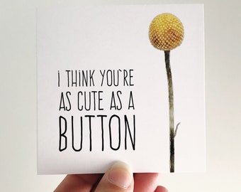Cute as a Button Mini Card {BILLY BUTTONS}