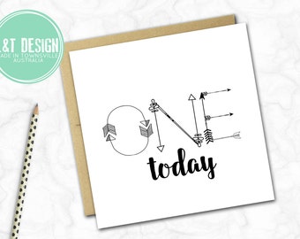 One Today Arrow Birthday Card
