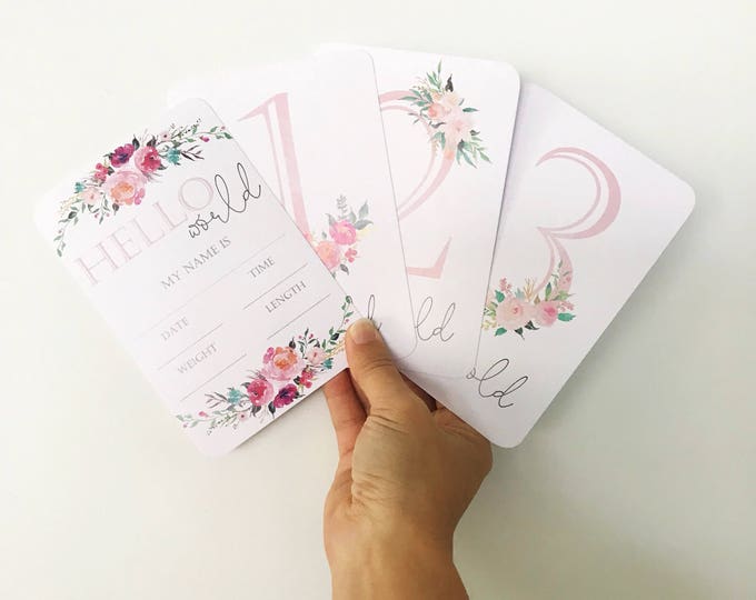 Featured listing image: Baby Milestone Cards {BABY BOUQUET}