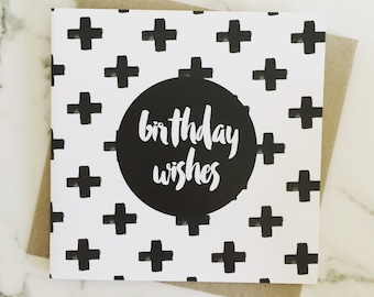 Birthday Card {GEO CROSSES}