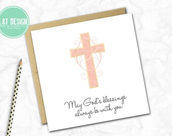 Christening Mini Card {PINK or BLUE}