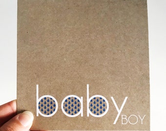 Baby Boy Card {RAINDROPS}