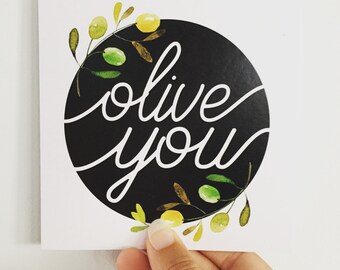 Olive You Card