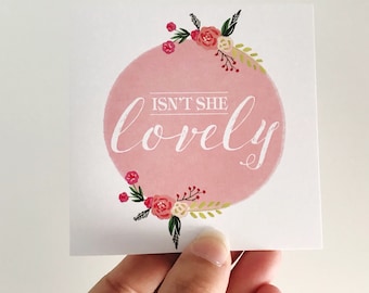Isn’t She Lovely Mini Card