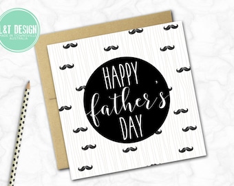 Father's Day Card {MOUSTACHE MANIA}
