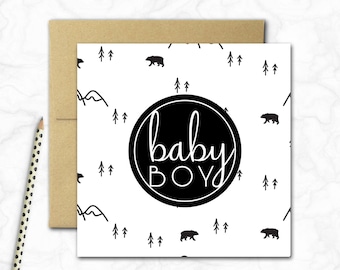 Baby Boy Mini Card {IN THE WILD}