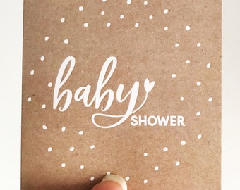 Kraft Spots Baby Shower Mini Card
