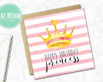 Birthday Card {Stripey Princess}