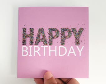 Hundreds and Thousands Birthday Card