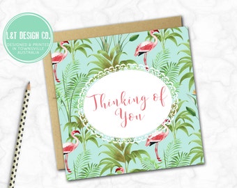 Thinking of You Card {FLAMINGOS}