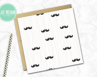 Moustache Mania Mini Card