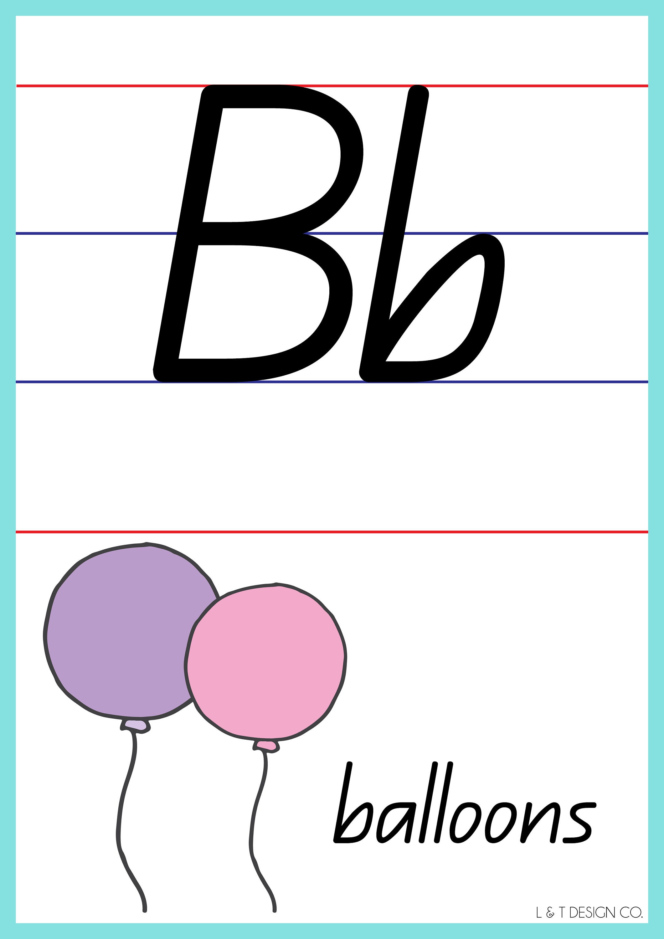 alphabet wall charts print