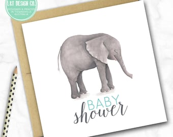 Elephant Baby Shower Mini Card