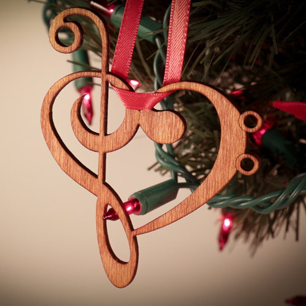 Music Symbol Heart Christmas Ornament MU101
