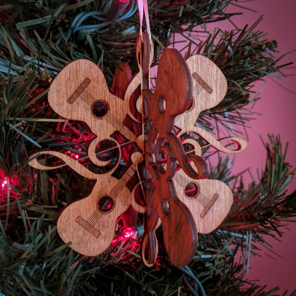 Guitar Christmas Ornament, Guitar Gift, Guitar Decor, Classic Guitar