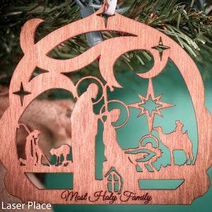 Holy Family Ornament Mary Joseph Jesus Christmas Ornament REL101