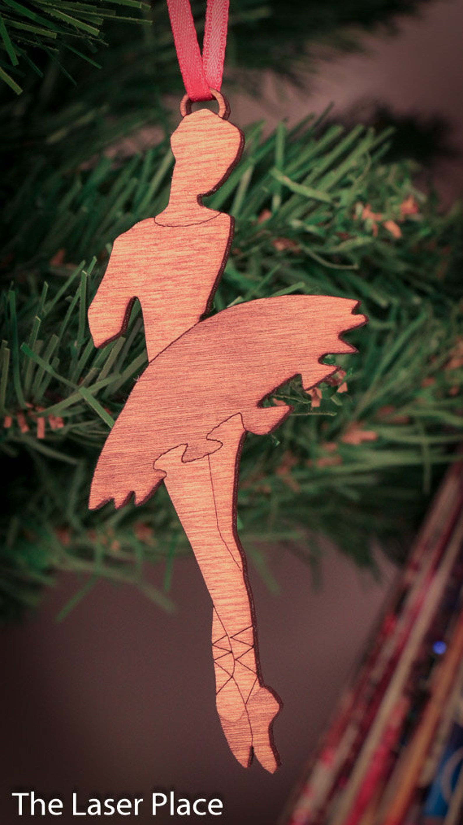 ballet dancer laser cut christmas ornament chr115