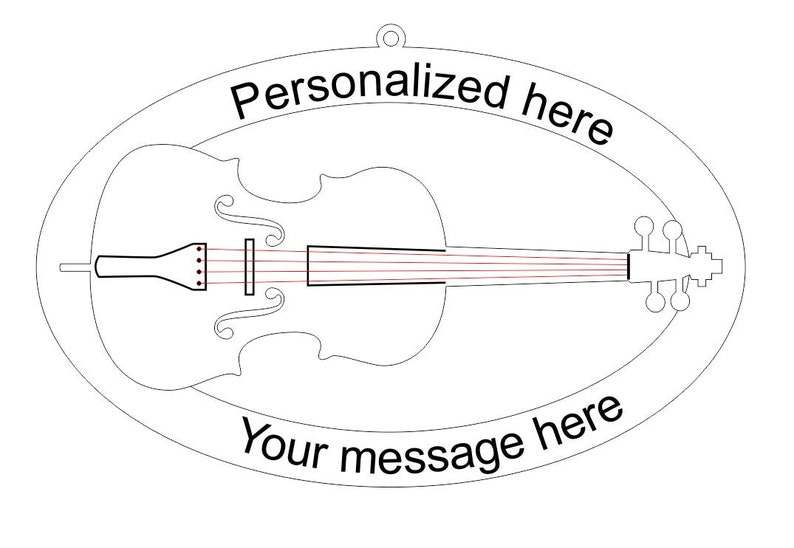 Cello Laser Cut Ornament MU210