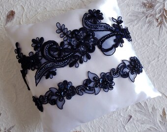 Blue Black Purple Wedding Garters wCharms Navy Garters Midnight Bridal Garters Galaxy Wedding Garters Stars Wedding Garters Constellations