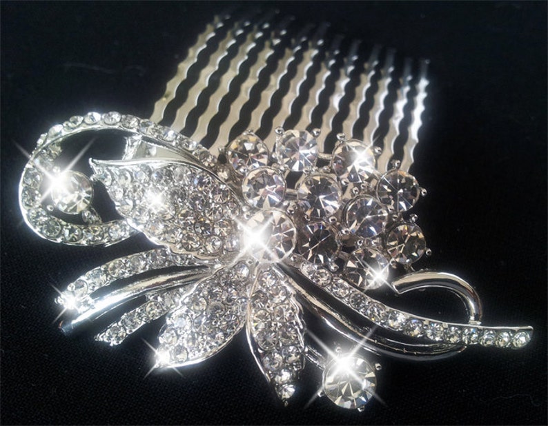 Rhinestone Comb, Bridal Comb, Bridal Comb Crystal, Wedding Crystal Hair Comb, Hair Comb, Wedding Accessory, Bridal Headpiece, Bridal Comb image 4