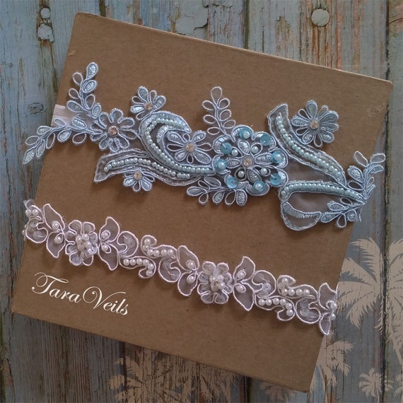 Wedding garter set, Light Blue Garter, Rhinestone Light Blue Garter, Bridal garters light blue,bridal garter,Floral lace garter,Garter Set