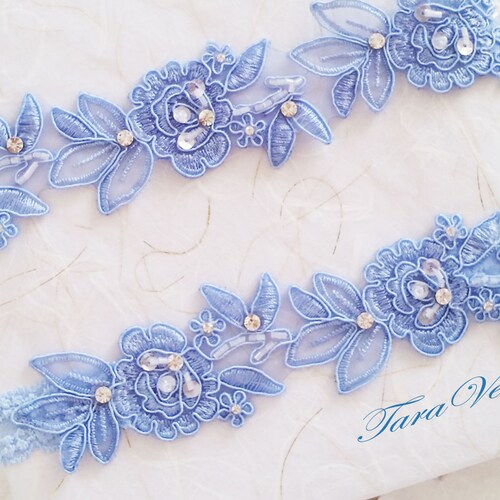 Baby Blue OR White Bridal Wedding Lace Garter Garters Set Etsy