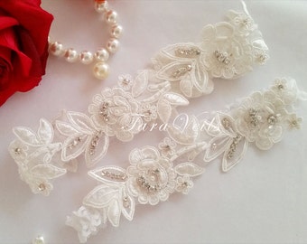 Garter,Wedding Garter, Bridal Garter Ivory,Bridal Garter Ivory Garter,Wedding Garter White,Lace Garter, Garter Set light Ivory, garter Ivory