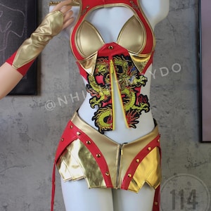 Custom Dragon Rave Outfit: Handmade Festival Costume Set