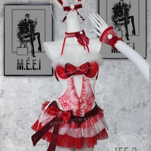 Handmade Bunny Rave Outfit: Custom Festival Costume Set