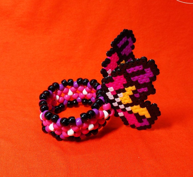 Rave Kandi Bracelets Cuff Customizable Beaded EDM Festival Jewelry  Butterfly Handmade by SweeetKandiLand