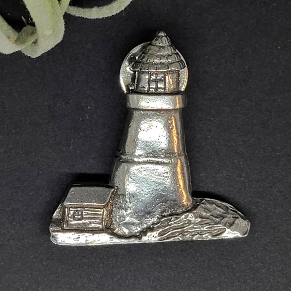 Genuine USA Pewter lighthouse tack pin "1996 Barker"