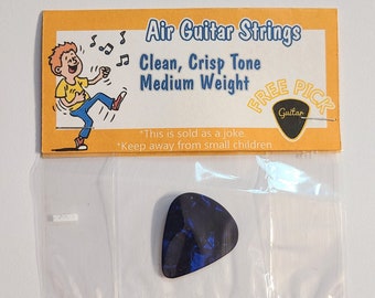 Air Guitar Strings with Pick; Gag Gift, Party Favor, Prank, Funny Novelty Gift, Stocking Stuffer, White Elephant, Secret Santa, Party