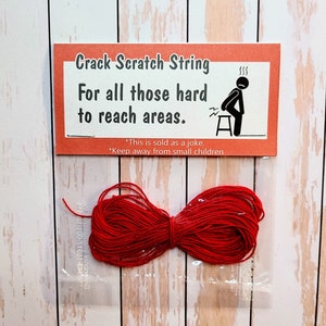 Crack Scratch String, For the person who has everything. Gag Gift, Prank, Funny Novelty Gift, Stocking Stuffer, White Elephant, Secret Santa
