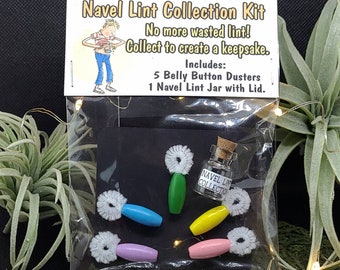 Navel Lint Collection Kit, navelborstels; Party Favor, Gag, Prank, Funny Novelty Gift, Stocking Stuffer, Witte Olifant, Geheime Kerstman