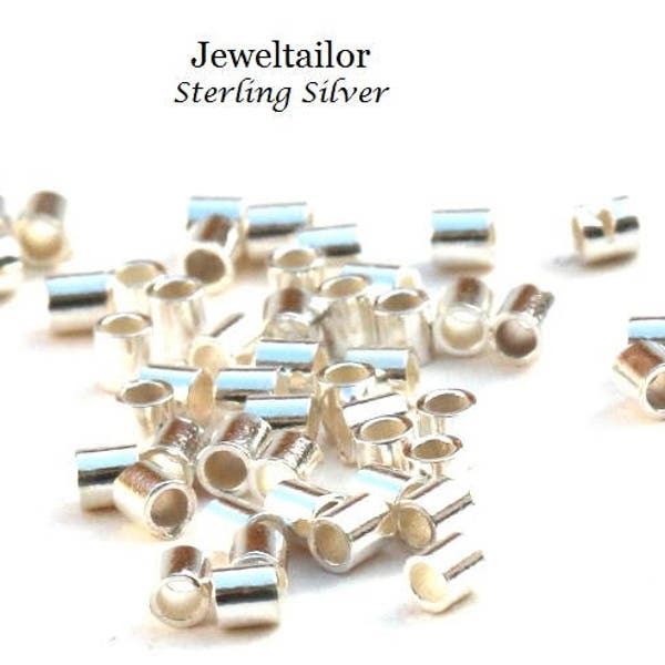 50-200 perles à écraser sans soudure en argent sterling 925 de 1,5 mm x 1,5 mm ~ Bijouterie de qualité