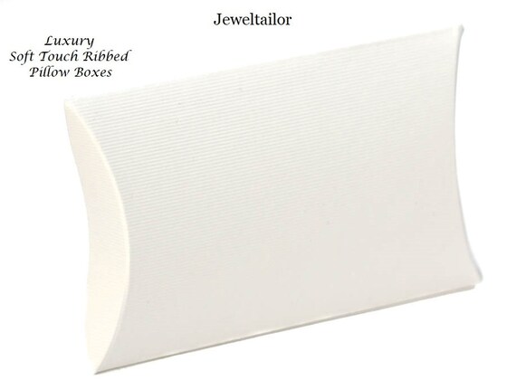 New 1 10 Small Luxury Soft Touch Ribbed White Pillow Boxes Etsy