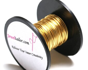5-30 Metres 0.8mm Champagne Gold Plated (20 Gauge) Aluminium "Stay Bright" Craft Wire ~ Jewellery Making Essentials