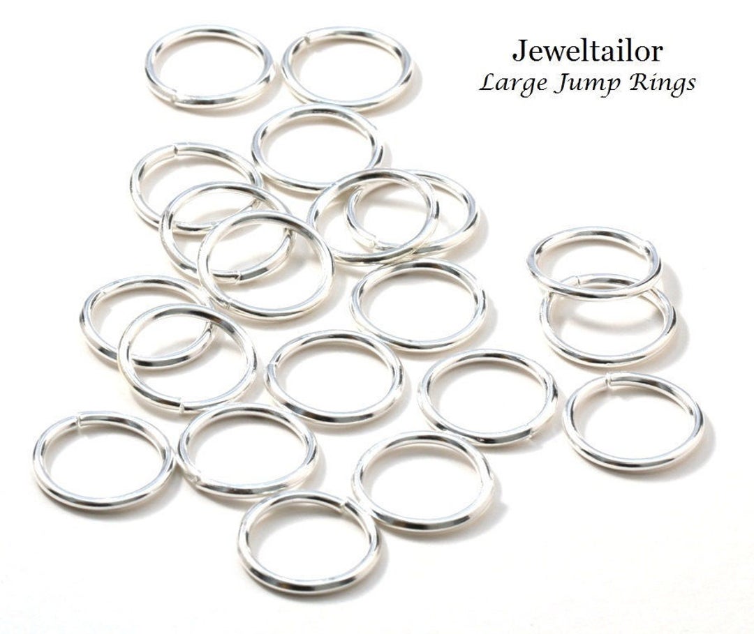 SALE 60 Extra Large Silver Plated Thick Jump Rings 18mm Perfect for  Statement Designs, Sewing, DIY Etc 