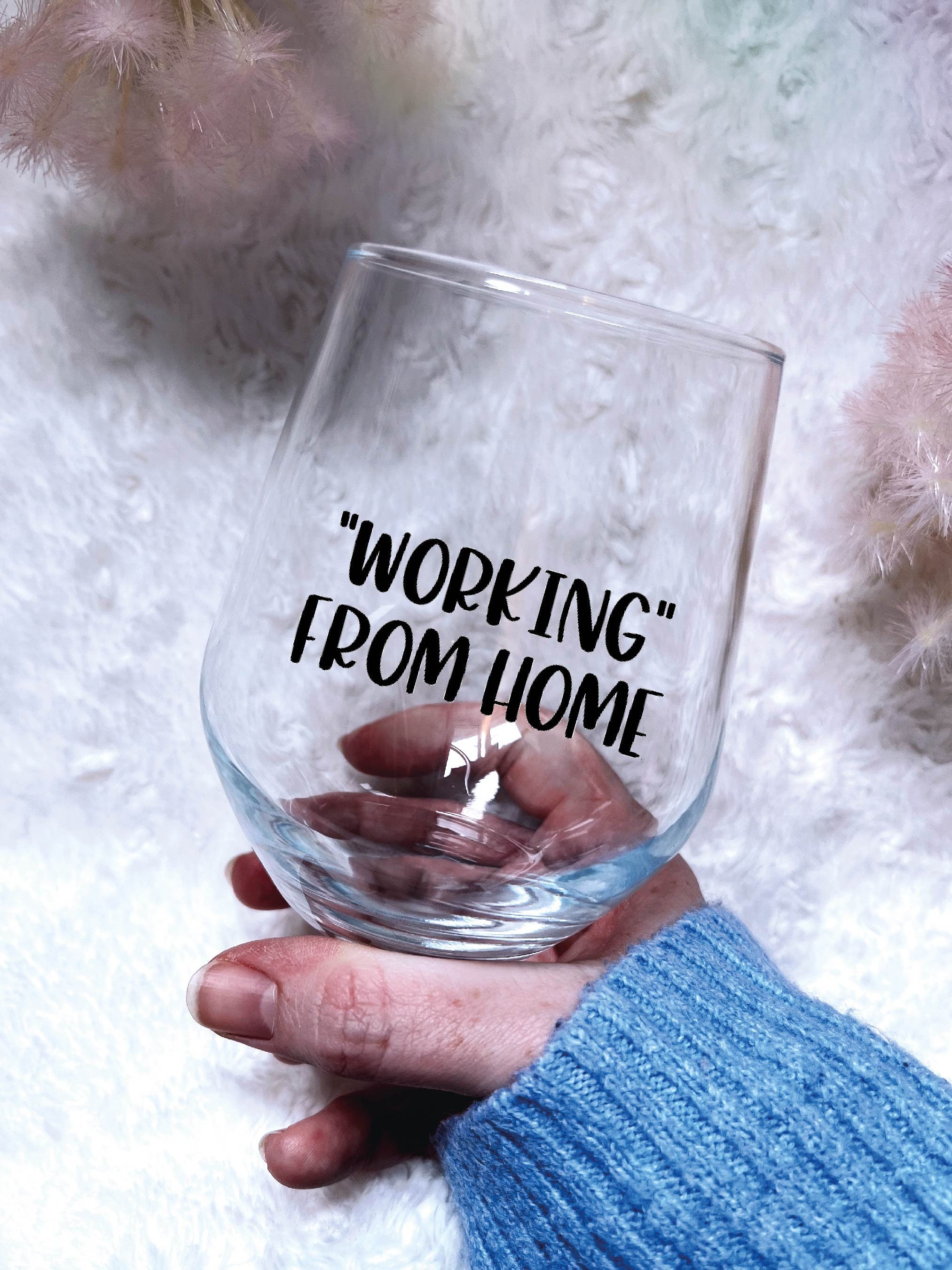 Speaking In Cursive Funny Wine Glass - Best Christmas Wine Gifts