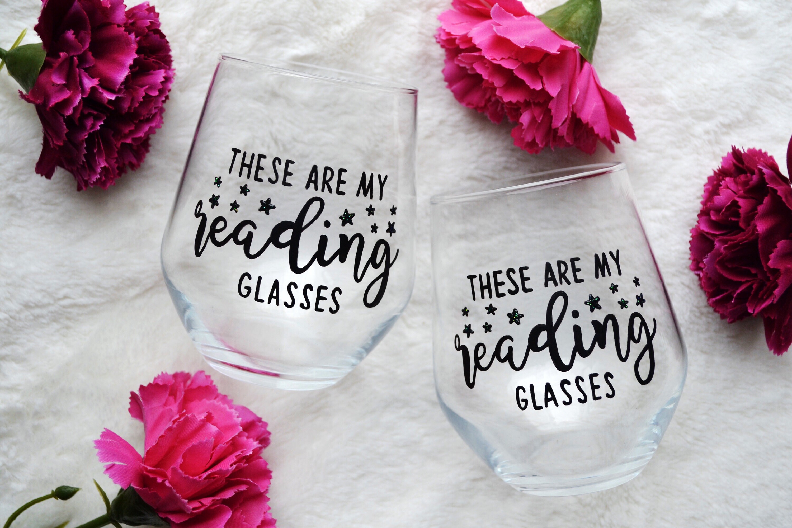 These are my reading glasses Bookworm wine glass Book Club Etsy