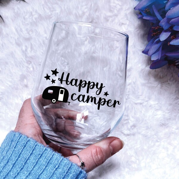 Camper Wine Glass Etsy