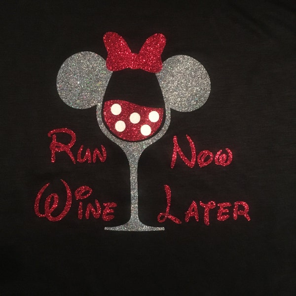 Run Now Wine Later Tank Top, Wine Run